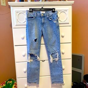 Current/Elliot Original Ripped Denim Jeans